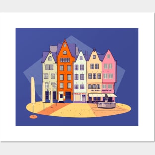 German colored houses Posters and Art